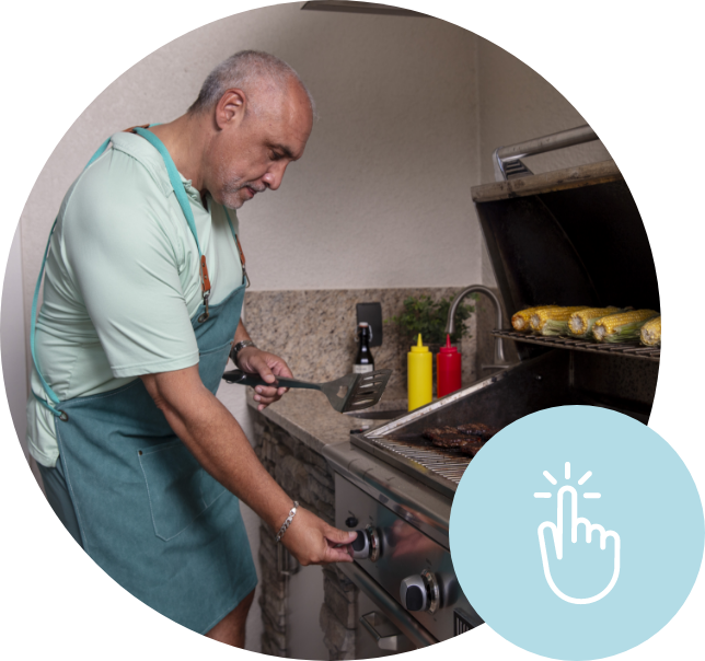 grill-callout-image2 even heat, easy cleanup