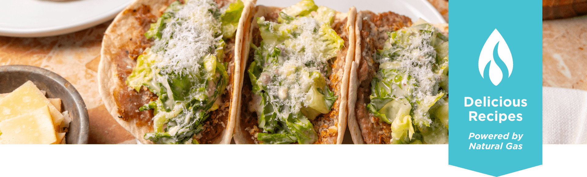 Chicken Caesar Smash Tacos